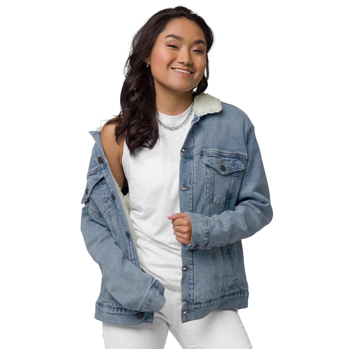 Unisex denim sherpa jacket