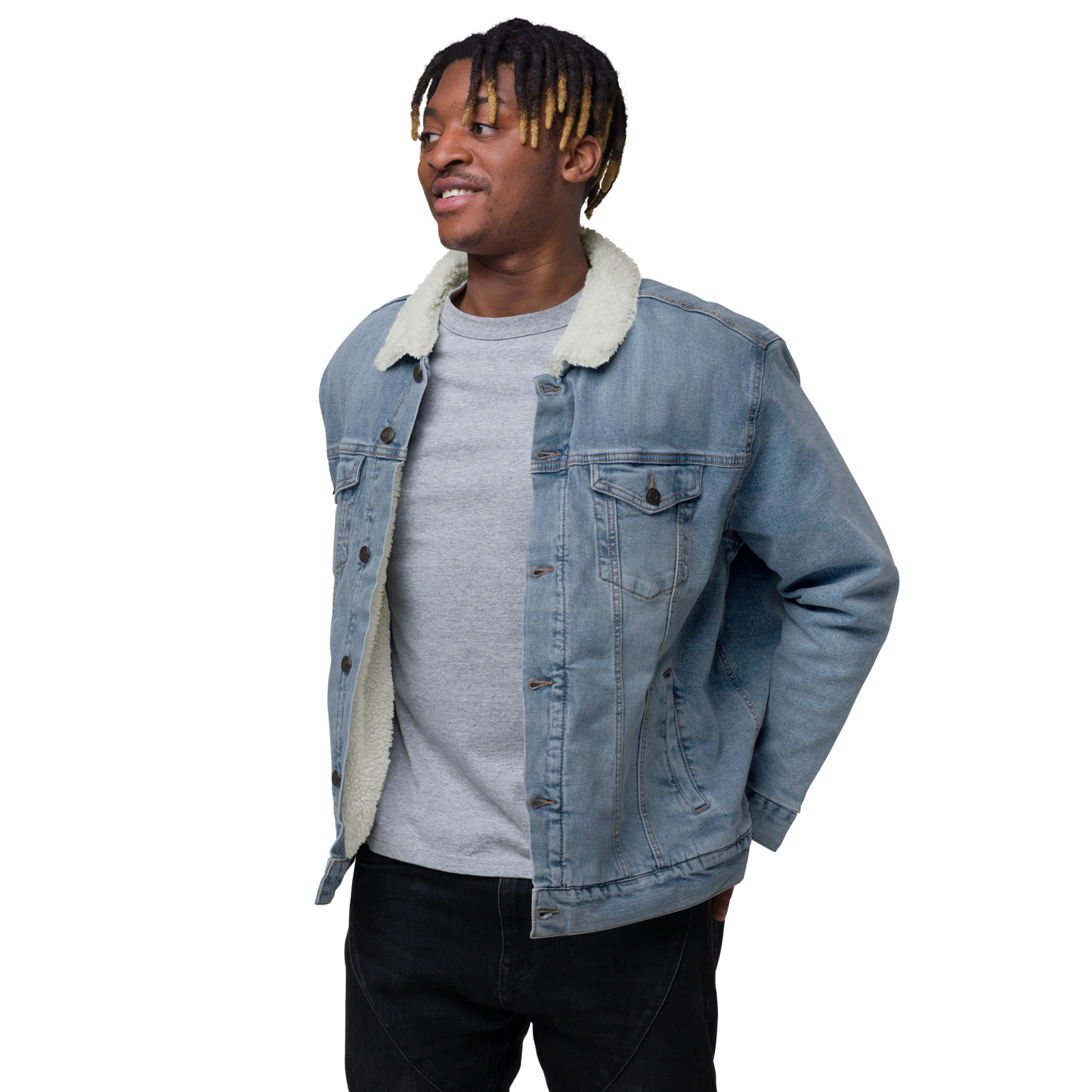 Unisex denim sherpa jacket